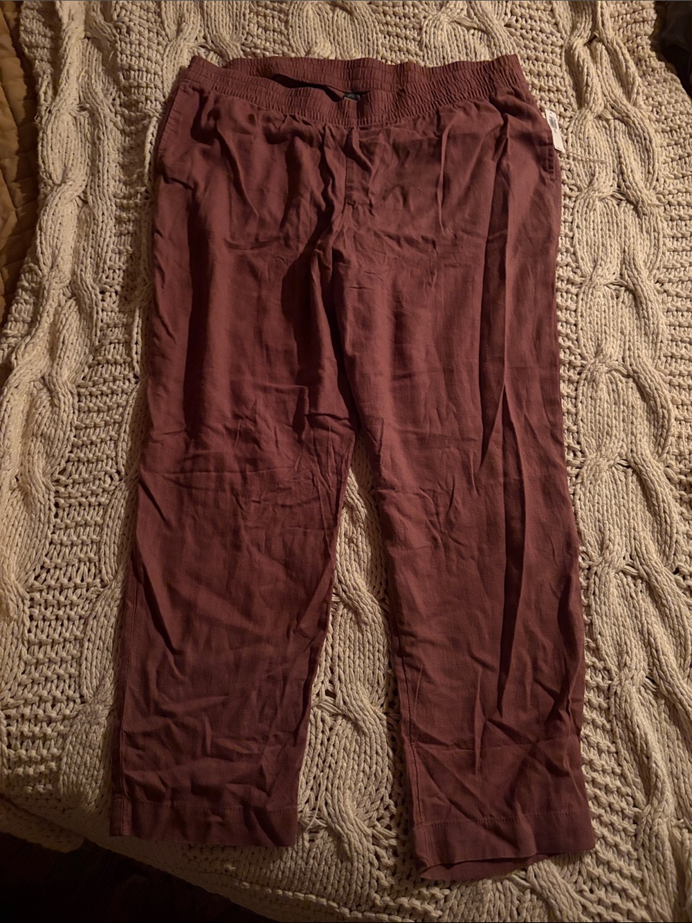 Women’s Old Navy Cotton gauze Relaxed Drawstring Pants - Auburn Brown xxl tall